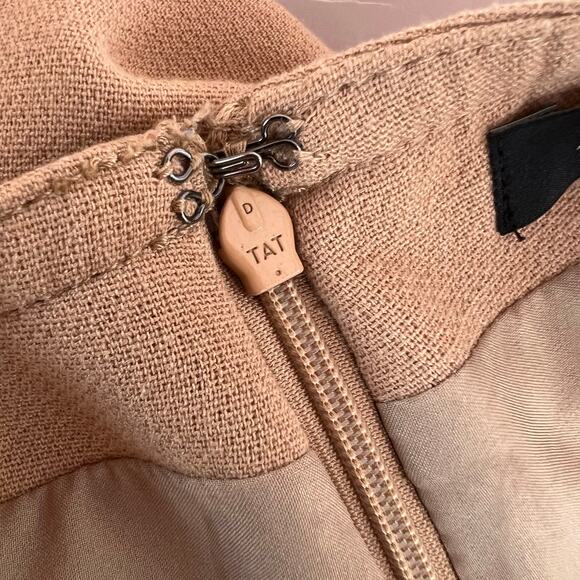 ANN TAYLOR Belted Wrap Midi Skirt in Tan Women's Size 10 - Picture 7 of 10